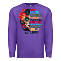 Purple sugar skull women hispanic heritage month Premium Sweatshirt - BundleAndBundleShop