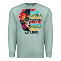 Seafoam sugar skull women hispanic heritage month Premium Sweatshirt - BundleAndBundleShop