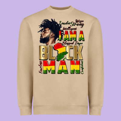 I Am A Black Man Heavyweight Sweatshirt Designed By Cowgirlartshop