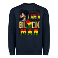 Navy i am a black man Heavyweight Sweatshirt - CowGirlArtShop
