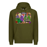 Army Green Christmas Louisiana Mardi Gras trees Premium Hoodie - FaDigitalArtStudio