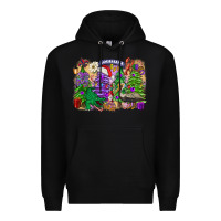 Black Christmas Louisiana Mardi Gras trees Premium Hoodie - FaDigitalArtStudio