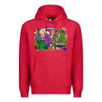 Cardinal Christmas Louisiana Mardi Gras trees Premium Hoodie - FaDigitalArtStudio