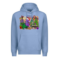 Colony Blue Christmas Louisiana Mardi Gras trees Premium Hoodie - FaDigitalArtStudio