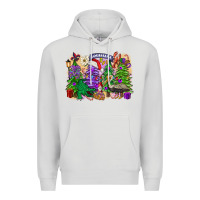 Dove Grey Christmas Louisiana Mardi Gras trees Premium Hoodie - FaDigitalArtStudio