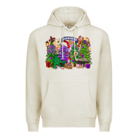 Oatmeal Heather Christmas Louisiana Mardi Gras trees Premium Hoodie - FaDigitalArtStudio