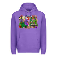 Purple Christmas Louisiana Mardi Gras trees Premium Hoodie - FaDigitalArtStudio