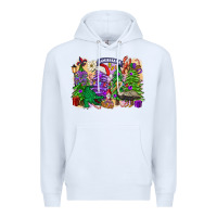 White Christmas Louisiana Mardi Gras trees Premium Hoodie - FaDigitalArtStudio