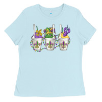 Baby Blue mardi gras snowballs Ladies Tee - MaliasSmallBusiness
