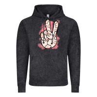 Floral Peace Sign Vintage Hoodie | Teevron