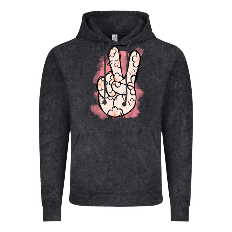 Floral Peace Sign Vintage Hoodie by Jasminsmagicworld | Teevron