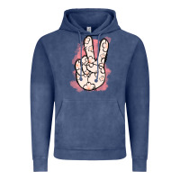 Vintage Denim Floral Peace Sign Vintage Hoodie - Jasminsmagicworld
