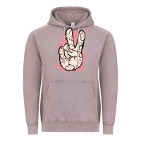 Vintage Zinc Floral Peace Sign Vintage Hoodie - Jasminsmagicworld