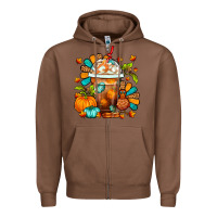 Chestnut Thanksgiving Frappe Coffee Zipper Hoodie - FaDigitalArtStudio