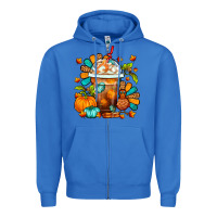 True Royal Thanksgiving Frappe Coffee Zipper Hoodie - FaDigitalArtStudio