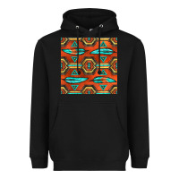 Black native american aztec seamless pattern 2 Heavyweight Hoodie - BundleAndBundleShop