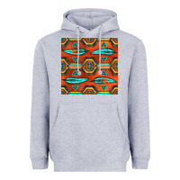 Heather Grey native american aztec seamless pattern 2 Heavyweight Hoodie - BundleAndBundleShop