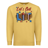 Antique Gold let's get lit 1 Premium Sweatshirt - BundleAndBundleShop