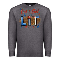 Charcoal Heather let's get lit 1 Premium Sweatshirt - BundleAndBundleShop