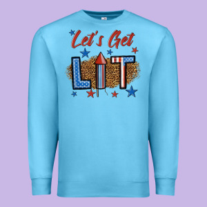Let's Get Lit 1 Premium Sweatshirt Designed By Bundleandbundleshop