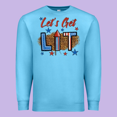 Let's Get Lit 1 Premium Sweatshirt Designed By Bundleandbundleshop