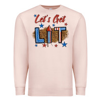 Pale Pink let's get lit 1 Premium Sweatshirt - BundleAndBundleShop