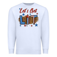 White let's get lit 1 Premium Sweatshirt - BundleAndBundleShop