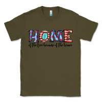 Army Green home of the because of the brave Classic Tee - JahusDesignShop