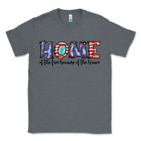 Charcoal Heather home of the because of the brave Classic Tee - JahusDesignShop