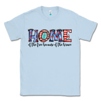 Dusty Blue home of the because of the brave Classic Tee - JahusDesignShop