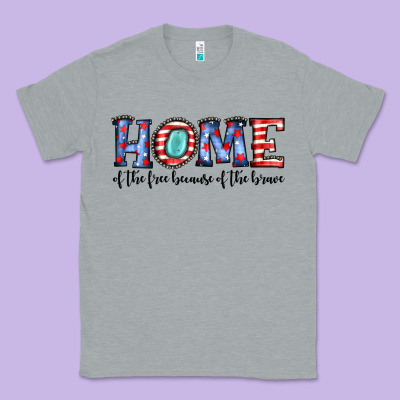 Home Of The Because Of The Brave Classic Tee Designed By Jahusdesignshop