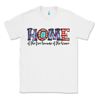 White home of the because of the brave Classic Tee - JahusDesignShop