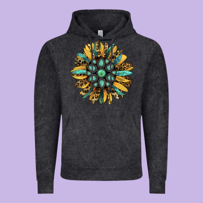 Gemstone Sunflower Vintage Hoodie Designed By Ranaportraitstore