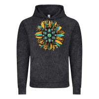 Vintage Black Gemstone Sunflower Vintage Hoodie - RanaPortraitStore
