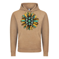 Vintage Coffee Gemstone Sunflower Vintage Hoodie - RanaPortraitStore
