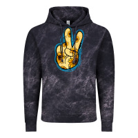 Cloud Black Yellow Glitter Sunflower Peace Sign Vintage Hoodie - Jasminsmagicworld