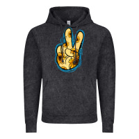 Vintage Black Yellow Glitter Sunflower Peace Sign Vintage Hoodie - Jasminsmagicworld