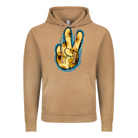 Vintage Camel Yellow Glitter Sunflower Peace Sign Vintage Hoodie - Jasminsmagicworld
