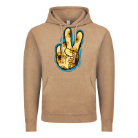 Vintage Coffee Yellow Glitter Sunflower Peace Sign Vintage Hoodie - Jasminsmagicworld
