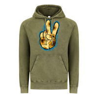 Vintage Olive Yellow Glitter Sunflower Peace Sign Vintage Hoodie - Jasminsmagicworld
