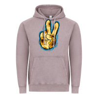 Vintage Zinc Yellow Glitter Sunflower Peace Sign Vintage Hoodie - Jasminsmagicworld