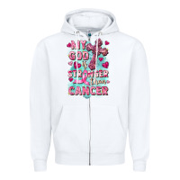 White My God is stronger than Cancer Zipper Hoodie - FaDigitalArtStudio