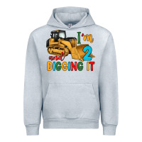 Heather Grey i'm 2 and digging it Urban Hoodie - Artiststas
