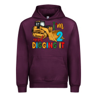 Mauve Wine i'm 2 and digging it Urban Hoodie - Artiststas