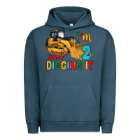 Pigment Midnight Navy i'm 2 and digging it Urban Hoodie - Artiststas