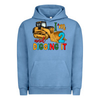 Pigment Pebble Blue i'm 2 and digging it Urban Hoodie - Artiststas
