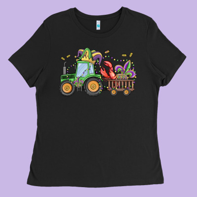Mardi Gras Tractor Ladies Tee Designed By Maliassmallbusiness