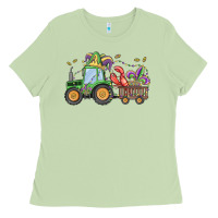 Matcha mardi gras tractor Ladies Tee - MaliasSmallBusiness