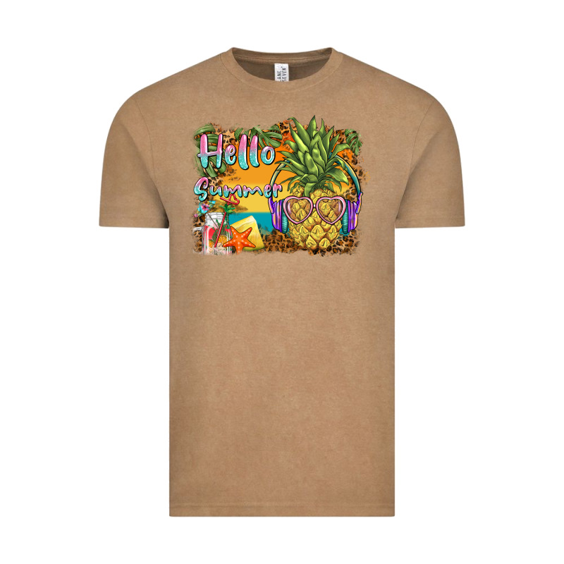 Hello Summer Pineapple Vintage Tee by BarkalooDesign | Teevron