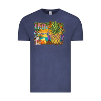 Vintage Denim hello summer pineapple Vintage Tee - BarkalooDesign